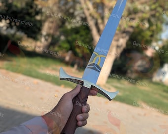 Merlin Excalibur Replica Sword: Medieval Knight Collectible with Sheath