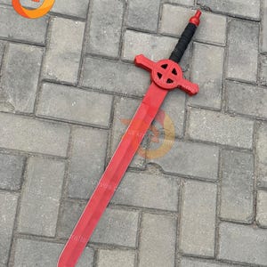 Handmade Finn&#39;s DemonBlood Sword Replica: Adventure Time Cosplay, 31&quot; Carbon Steel Blade with Sheath