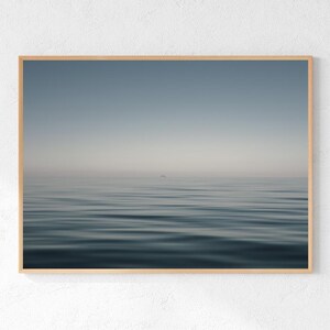 Fotografía de paisaje marino imprimible, arte mural de naturaleza, arte para sala de estar, pintura minimalista, decoración original del hogar.