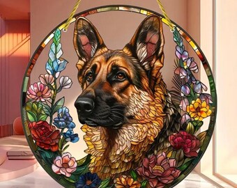 3dRose Leinwandbild 'Ich Liebe Meinen Deutschen Schäferhund' | 40,6 X 50,8 Cm, Holzrahmen | Schwarz-Weiß Design Mit Pfotenabdruck