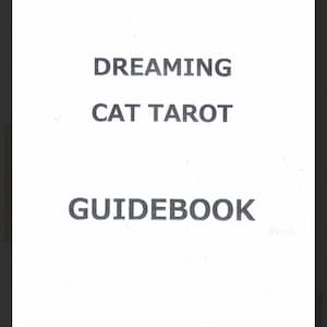 dreaming cat tarot PDF guidebook download instant