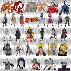 Anime SVG - PNG Bundle, Anime Cliparts Bundle, Anime Svg Cut Files For Cricut, Silhouette, 300 Dpi, Digital Download