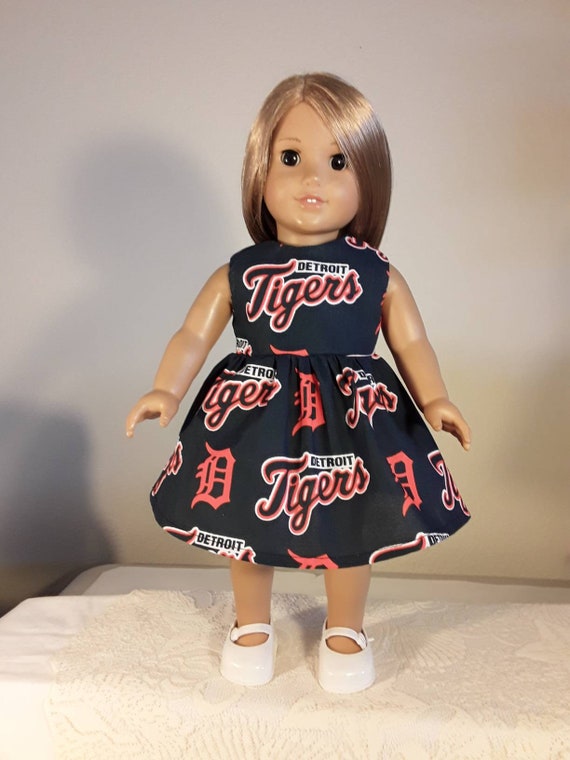 18 Inch Doll Clothes Handmade Detroit Tigers Baseball Print 