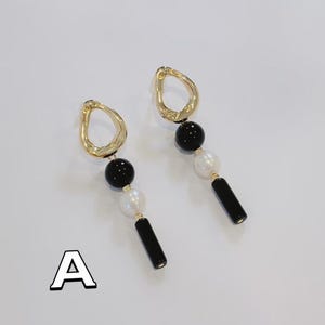 Healing Energy Pearl Earrings | Handmade Gold & Gemstone Jewelry | Freshwater Pearl Earrings for Positivity  Balance
