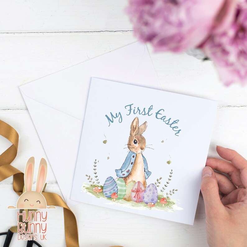 Blue Rabbit Easter Clipart 1st Easter Transparent PNG Easter Egg ...