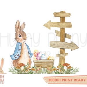 Blue Rabbit Easter Clipart 1st Easter Transparent PNG Easter Egg ...