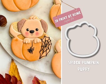 Spider Pumpkin Puppy Cookie Cutter - STL File Instant Download for 3D printing
