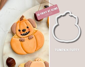 Halloween Pumpkin Puppy Cookie Cutter - STL File Instant Download for 3D printing