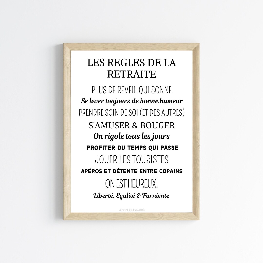 Affiche Retraite Imprimer Les R gles De La Retraite Cadeau Affiche Retraite Imprimer Les R gles De La Retraite Cadeau