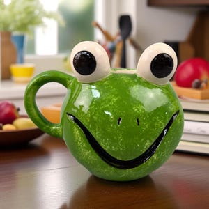 Handmade Ceramic Frog Mug – The Perfect Gift for Animal and Pottery Lovers