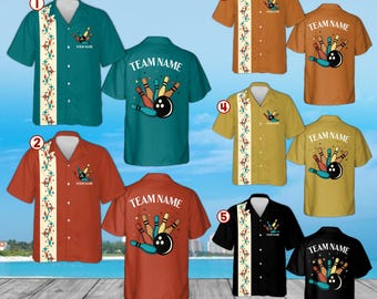 Retro Vintage-inspired Men's Bowling Shirt, 1950s/60s Style