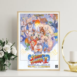 Poster retrò arcade - Poster di Street Fighter - Stampa vintage - Regalo per giocatori