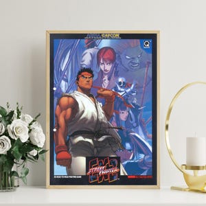 Poster arcade retrò - STREET FIGHTER - Regalo per giocatori geek