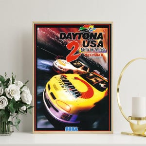 Poster retrò arcade - Poster Daytona - Stampa vintage - Regalo per giocatori