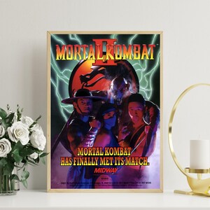 Poster arcade retrò - Mortal Kombat II - Decorazione per sala giochi - Regalo per appassionati di videogiochi