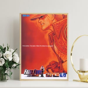 Poster arcade retrò - Fatal Fury - Decorazione per sala giochi - Regalo per giocatori geek
