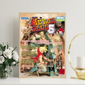 Poster retrò arcade - Poster Metal Slug 6 - Stampa vintage - Regalo per giocatori