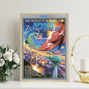 Poster retrò arcade - Poster Space Harrier - Stampa vintage - Regalo per giocatori