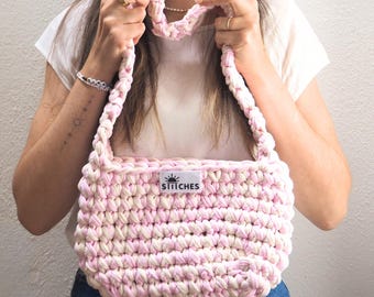 DIY Gift | Crochet Pattern for Two-Tone Shoulder Bag | Beginner-Friendly Crochet Bag Instructions | German PDF as Instant Download