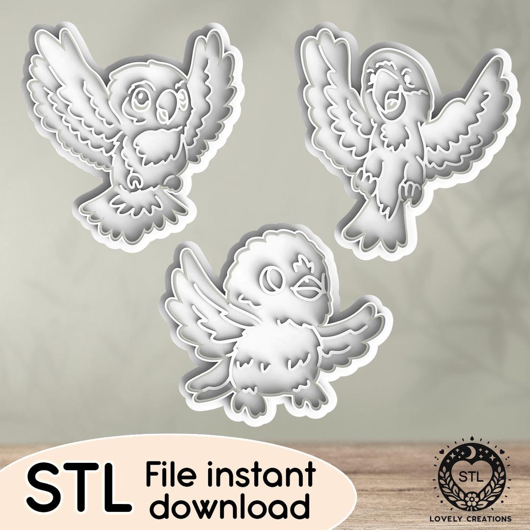 Parrot Wild Animal Ara Cockatiel Cute Little Bird Flying - STL File for ...