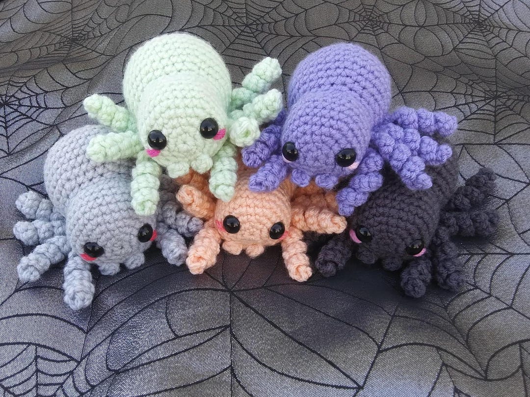 Stuffed Spider Pattern Tarantula Spider Crochet Pattern PDF – Amigurumi Stuffed Spider Toy ...