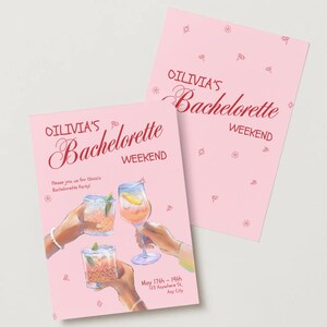 Invito addio al nubilato - Modello modificabile - Disponibile in formato digitale - Design moderno ed elegante - Invito colorato