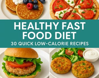 Low Calorie Fast Food Recipes| Healthy Weight Loss Cookbook + Printable Meal Guide | Easy Fast Food Diet for Busy People|Fast food nutrition