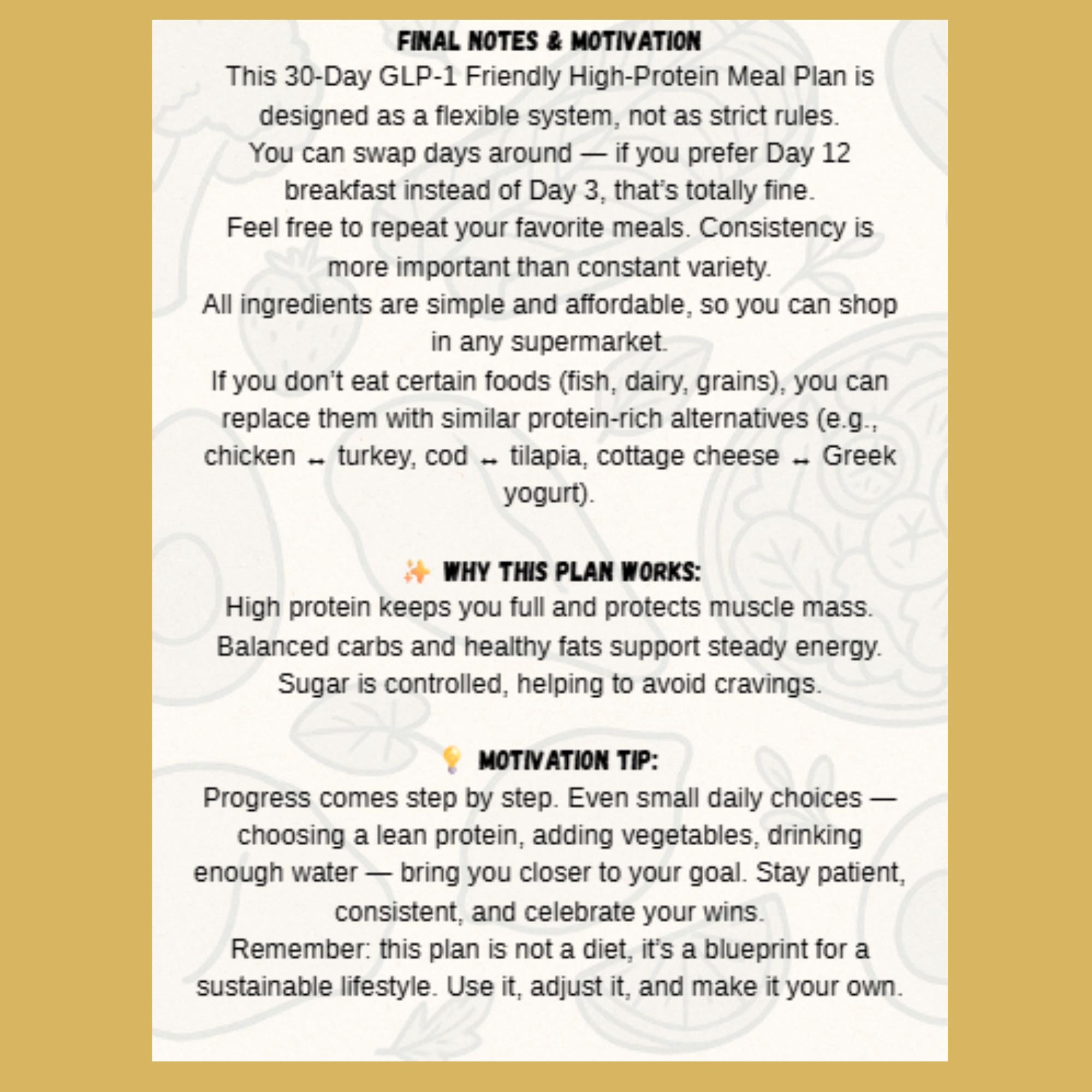 sample glp 1 diet plan pdf GLP-1 Friendly 30-day High-protein Meal Plan PDF | Weight Loss Diet + Daily  Planner, Meal Planner, Habit, Mood & Measurement Trackers