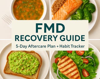 Fasting Mimicking Diet Aftercare PDF | Post-FMD 5-Day Meal Plan + Smooth Transition Guide + Shopping List + Habit Tracker