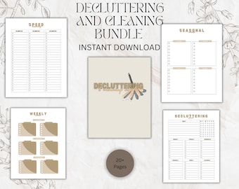 Declutter and Cleaning Planner, Busy Mom, ADHD, Household Chore organizer, Tidy Home Management, PDF Printable Simple