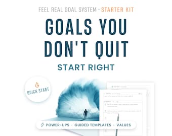 SMART Goal Starter Kit | Goal Templates, Power-Ups & Action Tools | Printable PDF
