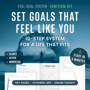 Goal Planner & SMART Goal System | Action Plan, Values Worksheet and Goal Tracker | Printable Fillable PDF