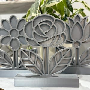 Glass Mosaic Flowers Frames with Stand