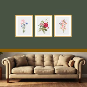 Flowers Digital Wall Art, Home Decor Printable Wall Art, Digital Floral Wall Art,  Printable Flowers Wall Art, Multicolor Flowers wall Art