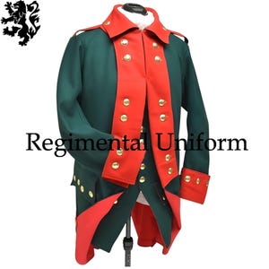 Wool Hessian Jaeger Jacket: Continental Army Uniform Costume