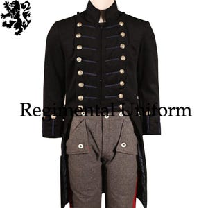 Royal Military Navy Jacket, Midshipman Jacket, Colonial Jacket, Napoleonic Jacket, British Naval Jacket, Military Navy Blue Wool Tailcoat