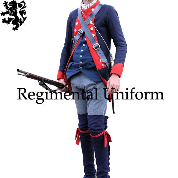 American Revolutionary War Wool Coat: Continental Army Costume Uniform
