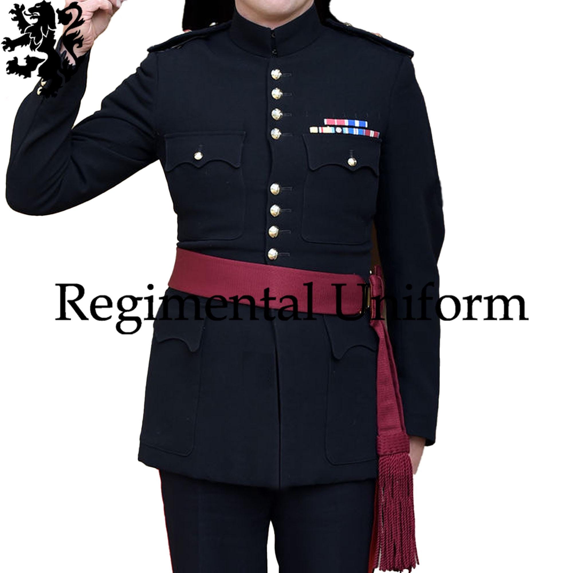 british army dress blues Uniform | Irish Guards Officer Ceremonial Attire lx-WDRS103 it will be from SIze:XS-34 Hinvhai Womens Solid Color
