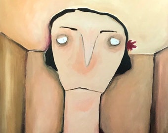 Acrylic painting &quot;Henriette&quot; art lacaluna