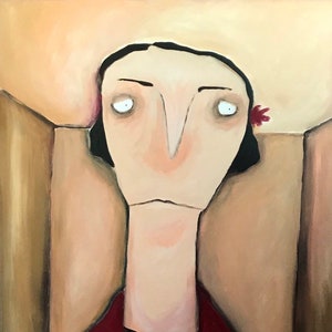 Acrylic painting &quot;Henriette&quot; art lacaluna