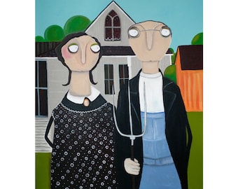 Anni & Ken Gossic feat. American Froschig Acryl-Bild 80 cm x 90 cm x 4 cm