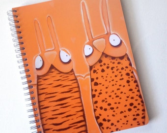 Notebook A5 Fight-Rabbits blank sketchbook notebook