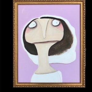 Lutgard Jungandreas kurz vor ihrer Hochzeit Acrylbild