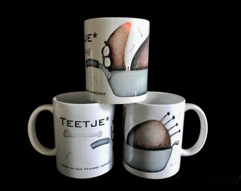 Teetje-Kaffeebecher Tasse Becher Geschirr lacaluna Kaffee Tee Tischdecke Tischdecke Kunst Gemälde Malerei