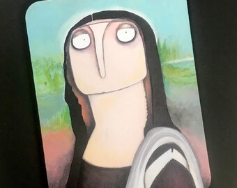 Mousepad "Mona Lisa" Mauspad Lacaluna Schreibtisch Büro nach da Vinci