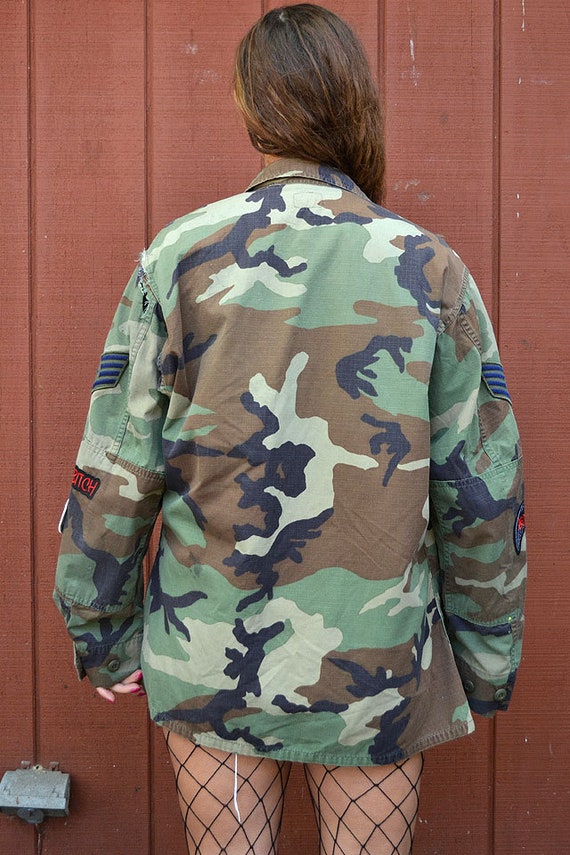 Vintage Biker Bitch Camouflage Patched and  Rugge… - image 10