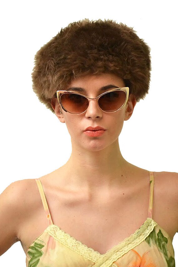 Vintage Fur Shag Hag Russian Pillbox Hat // M - image 1