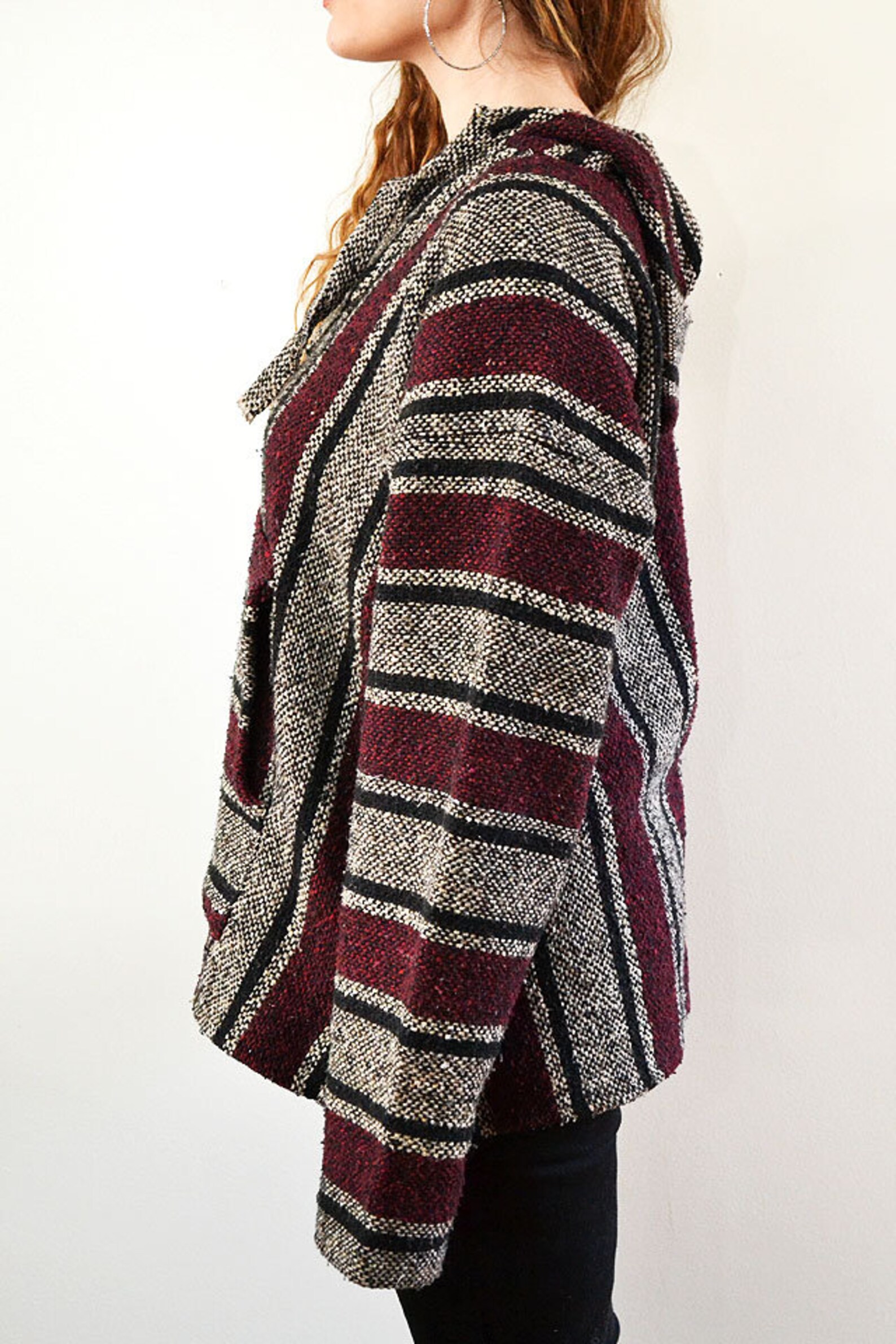 Vintage 70's Oversized Drug Rug Mexican Baja Serape Etsy
