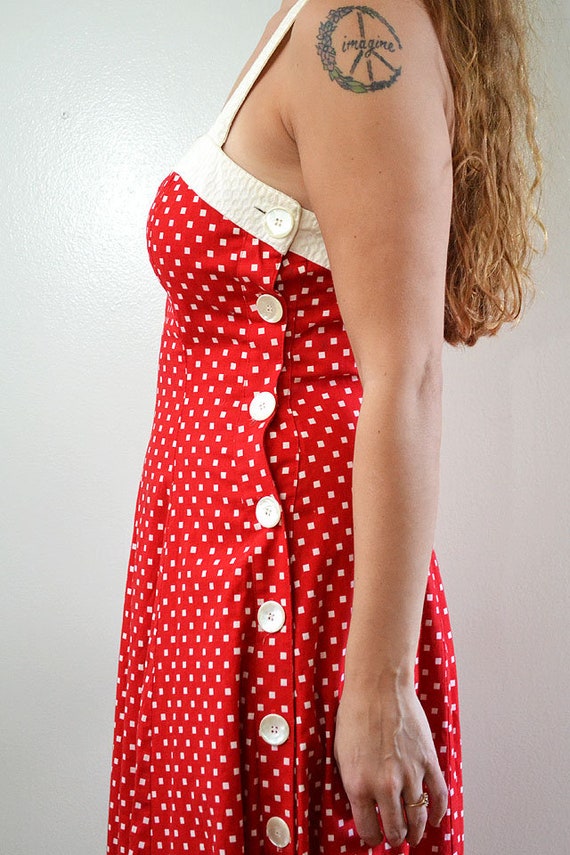 Vintage Red and White 1950's Pin-Up Doll Rockabil… - image 7