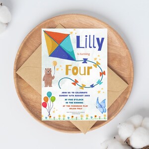 Editable Kids Birthday Invitation Canva Template Editable Template Birthday Invitation